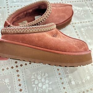 UGG Women's Pink Suede Slip-On Shoes